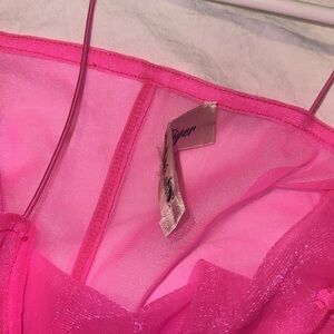 The Naked Tiger | Dresses | The Naked Tiger Flura Pink Mesh Thin Strap